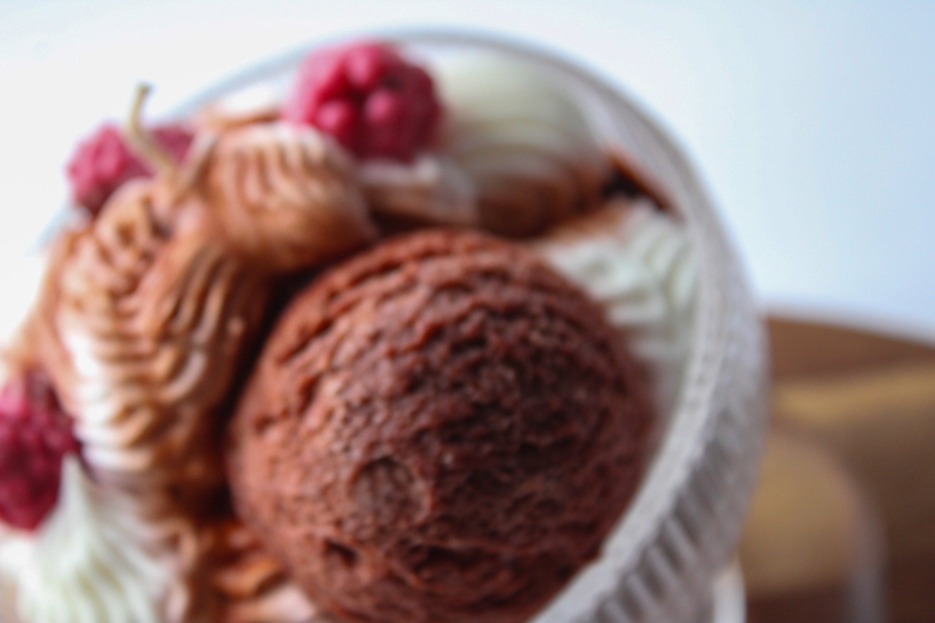 Eisbecher Schoko Himbeere