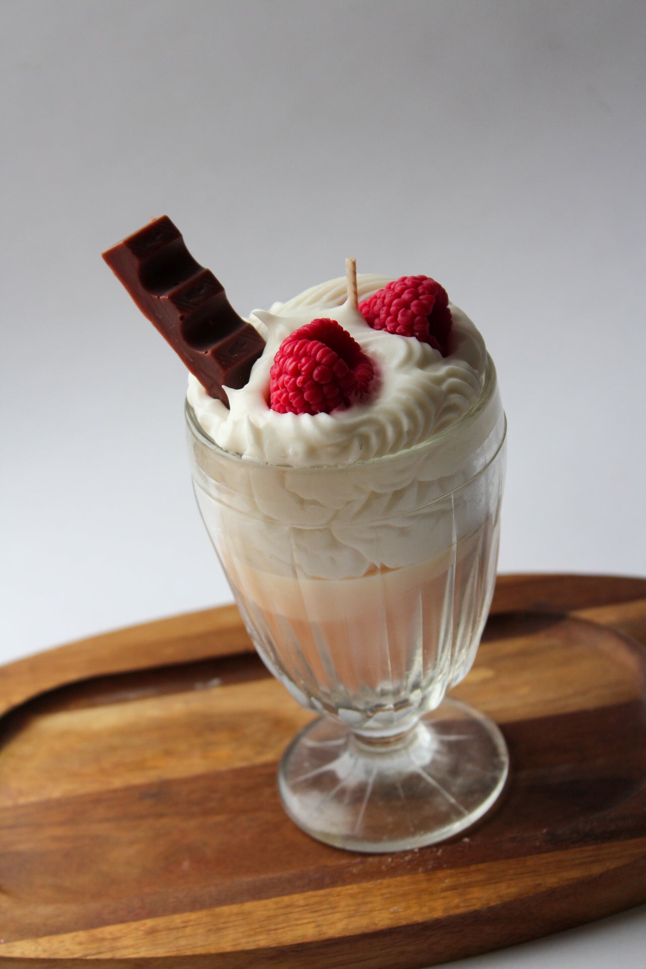 Himbeer Peach Dessert Kerze