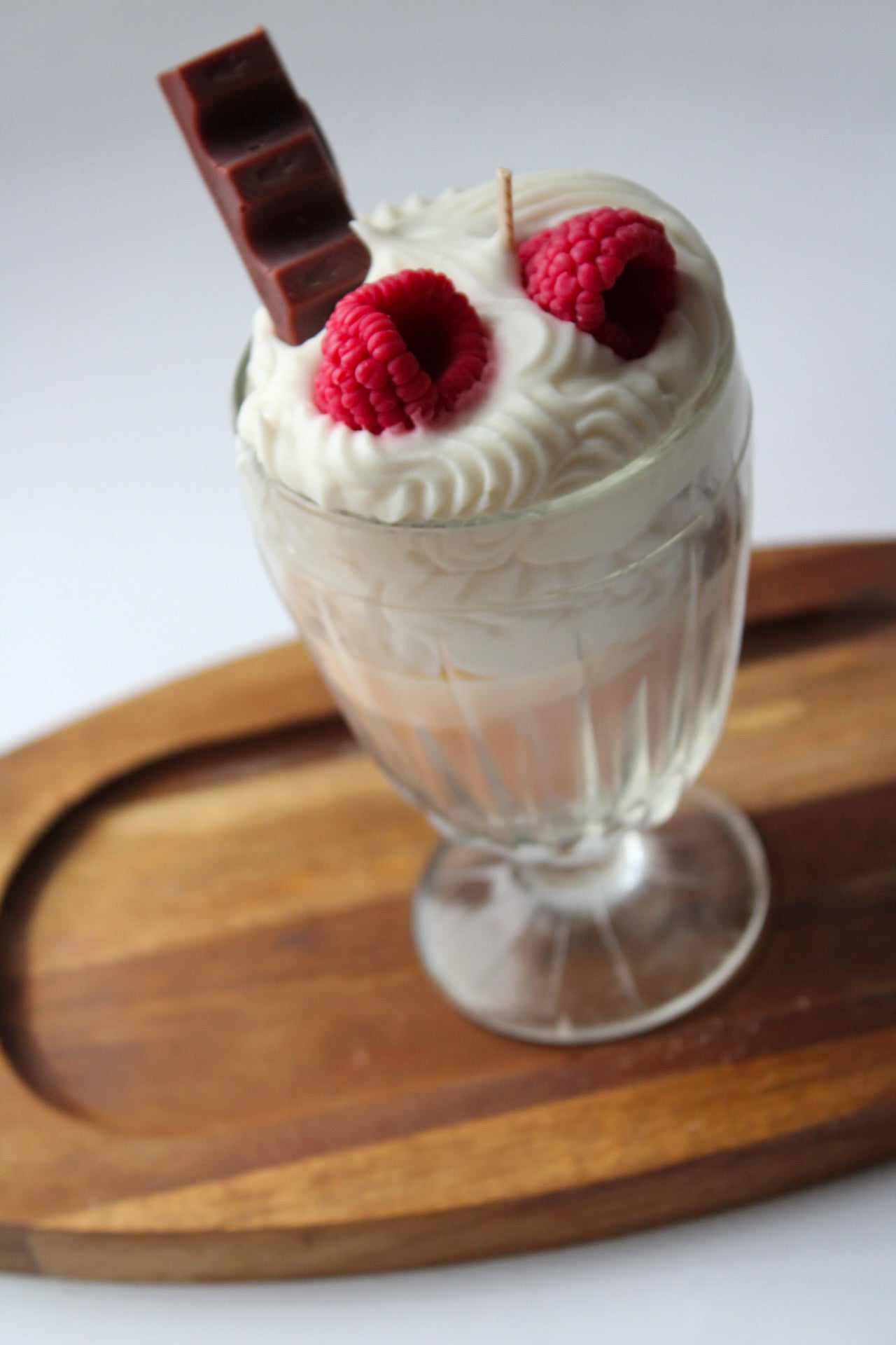 Himbeer Peach Dessert Kerze