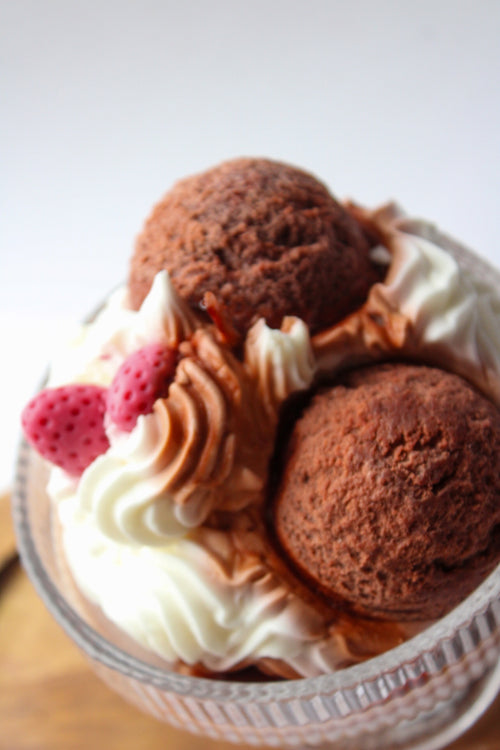 Eisbecher Schoko Erdbeere