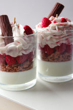 Erdbeere Schoko Dessert Kerze