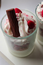 Erdbeere Schoko Dessert Kerze